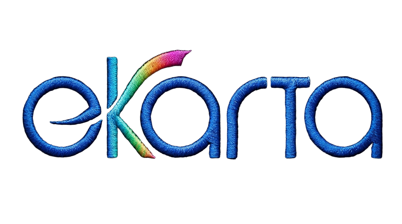 Ricamo a Filo Continuo & 3D Logo e-Karta